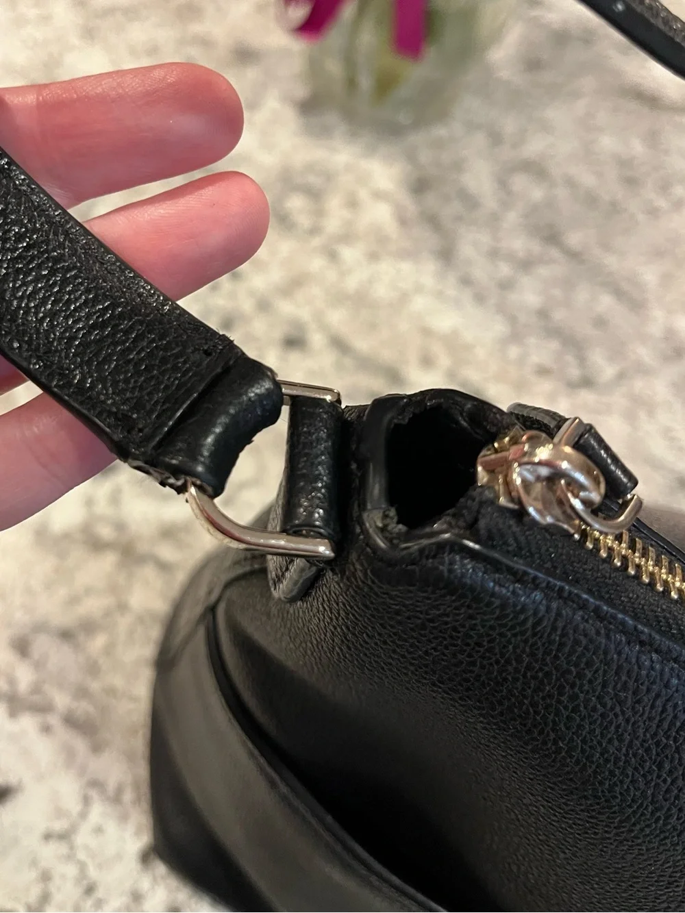 kate spade New York Black Leather Shoulder Bag